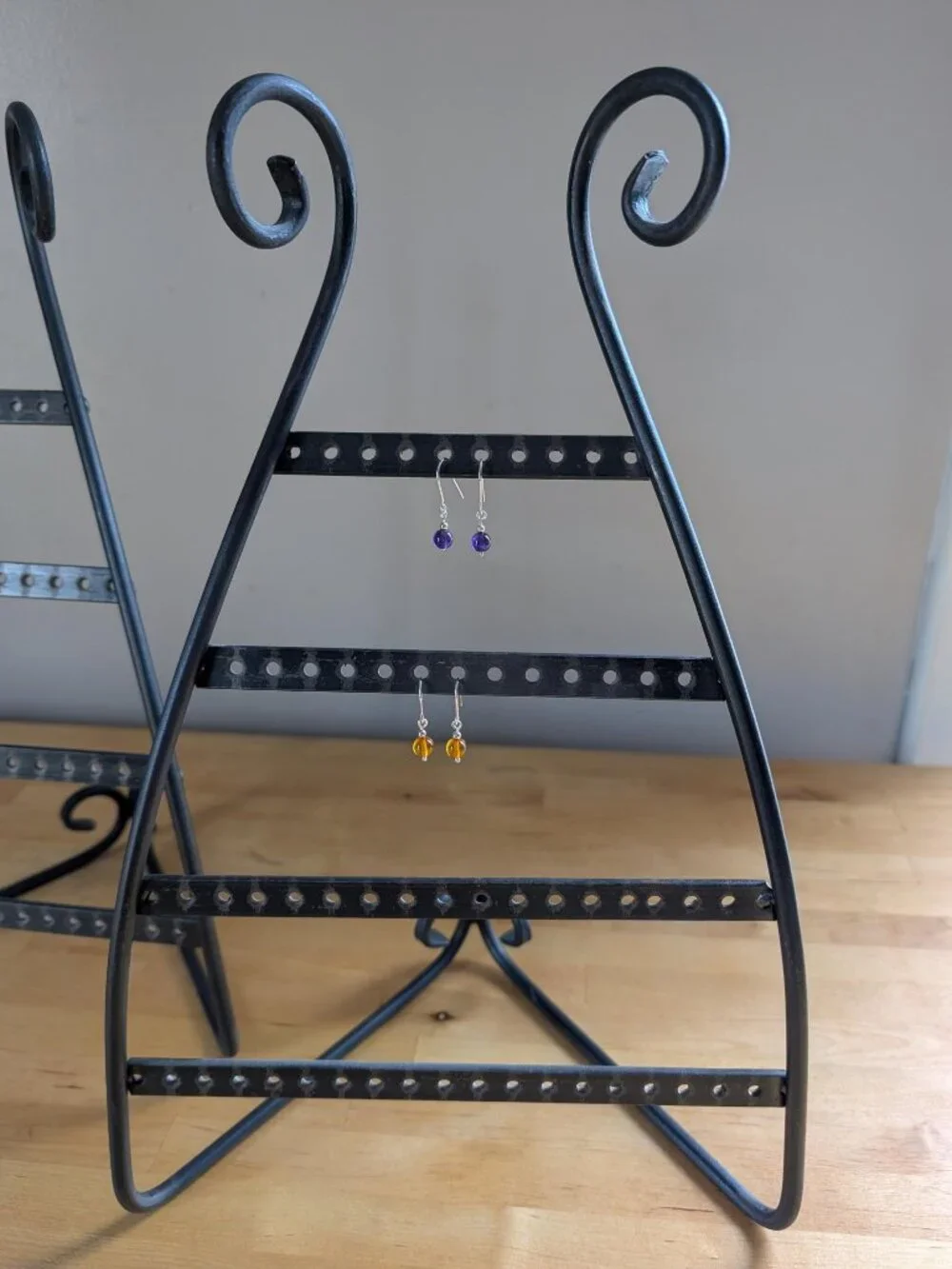 1 Earring Display Wrought Iron - Like New - Rio Grande US Made - Jewelry Stand